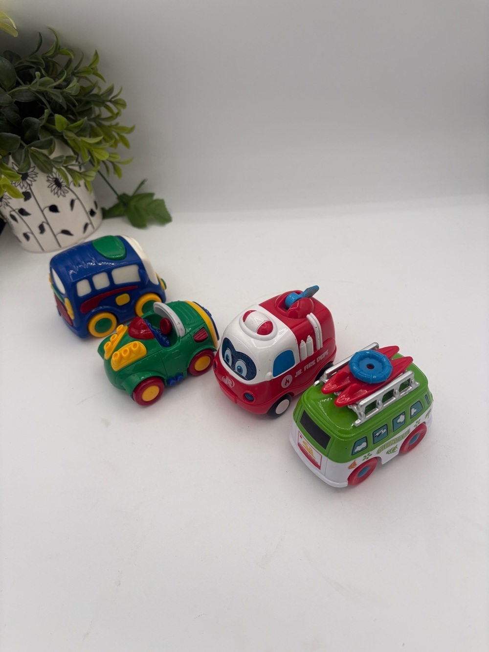 Colorful Kids Toy Vehicles Set - Red, Green, Blue